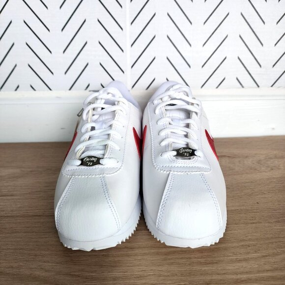 ❤️Nike Cortez Basic SL GS 5.5Y Big Kids Shoes Retro White Red Sneaker 904764-103 - Picture 4 of 12